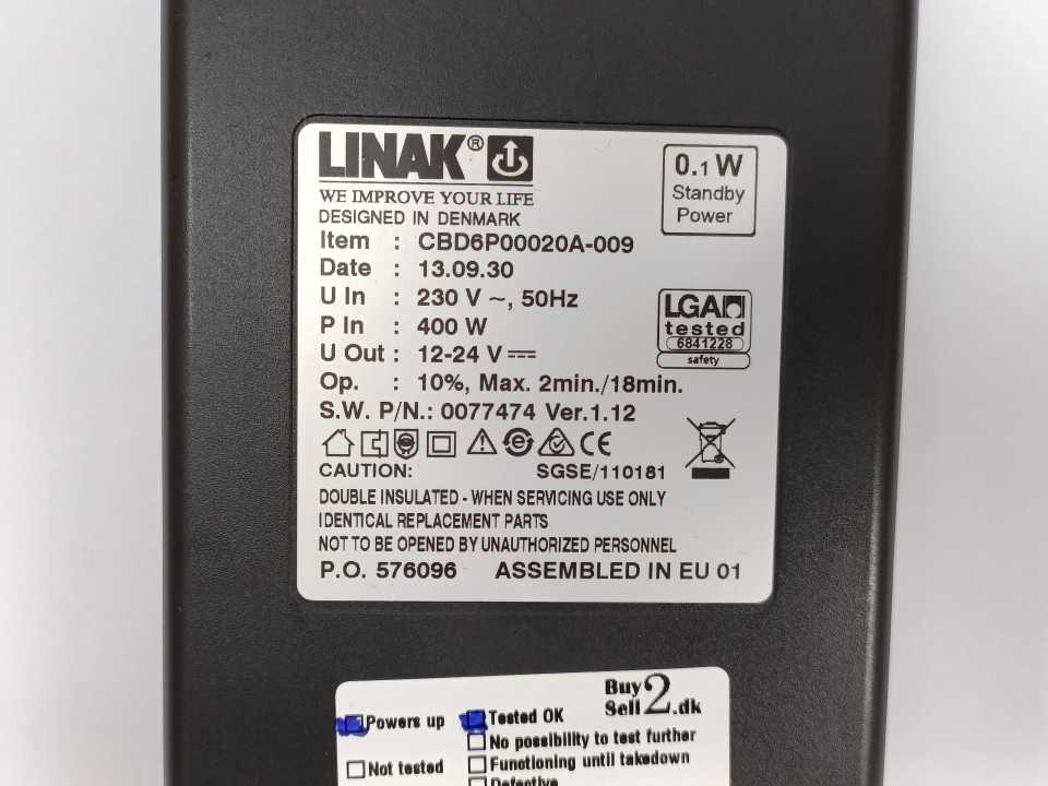 LINAK CBD6P00020A-009 Control Box / Power Supply Unit