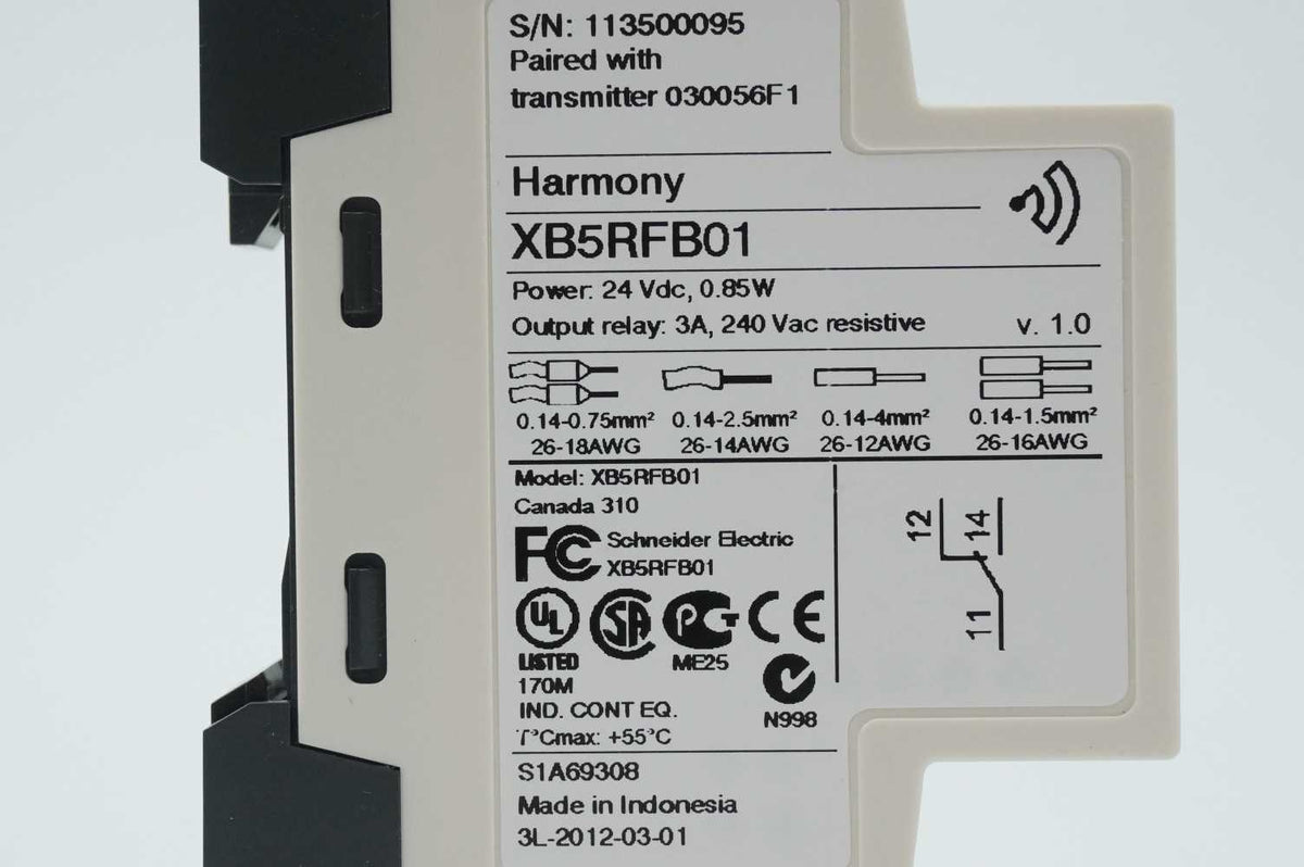 Schneider Electric XB5RFB01 Harmony XB5R Ø22 Unprogrammable Receiver Pack