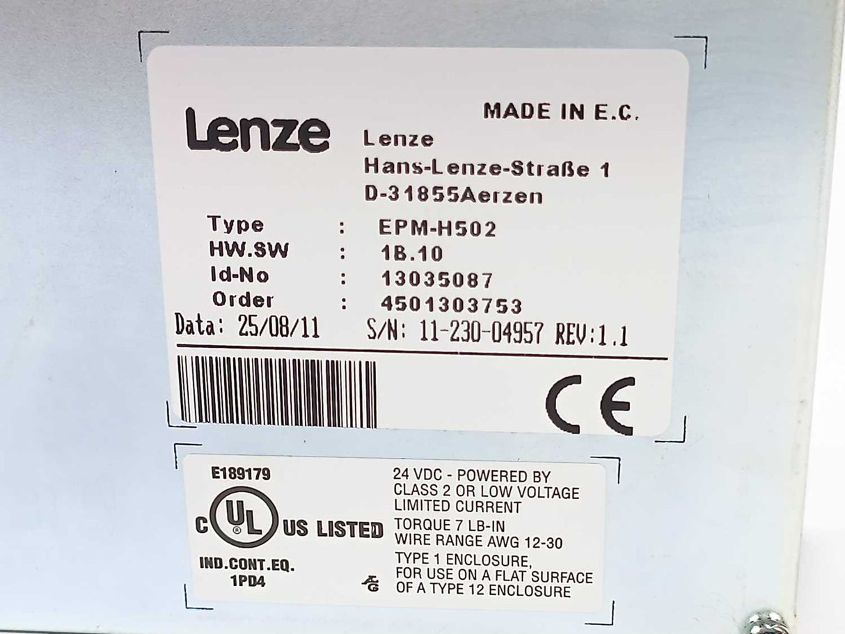 LENZE EPM-H502 13035087, Touchscreen