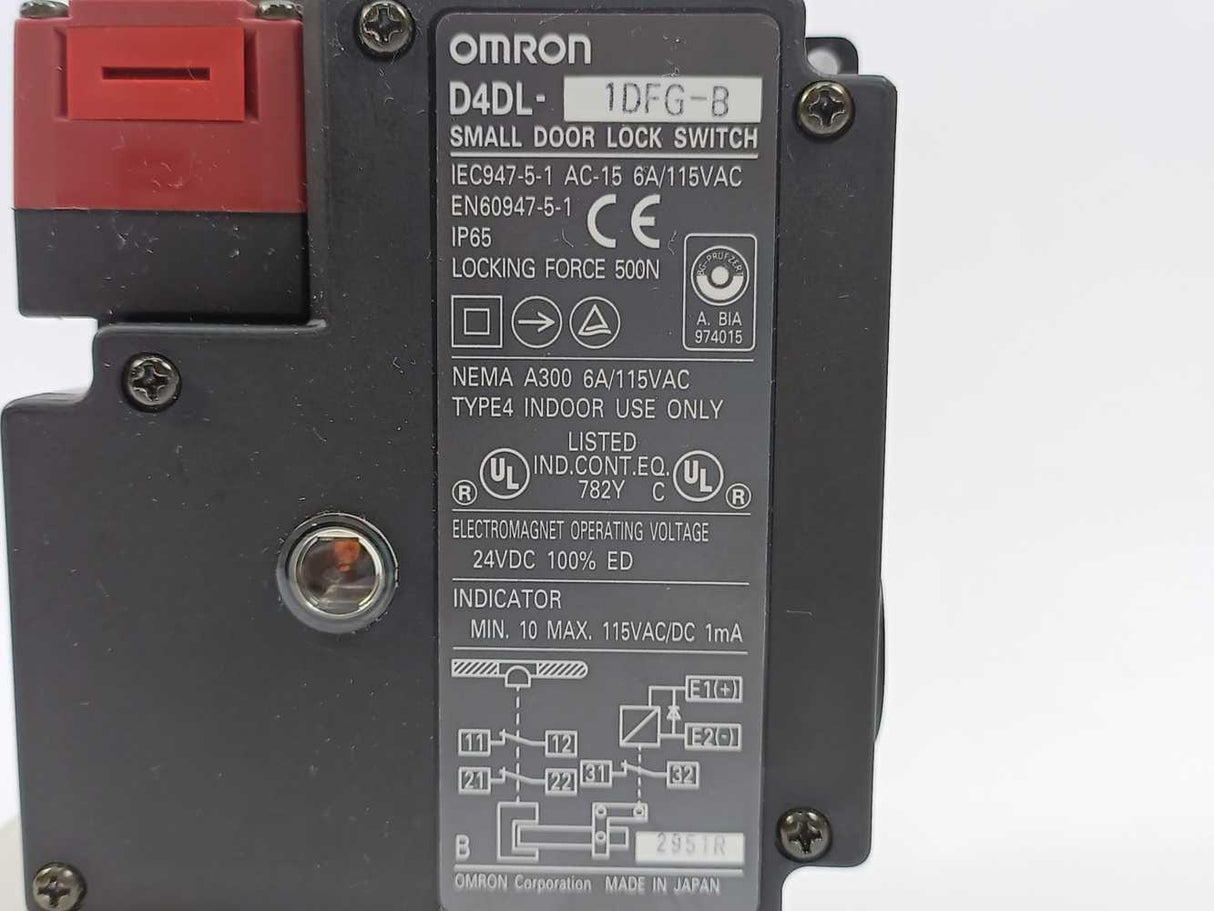 OMRON D4DL-1DFG-B Small Door Lock Switch