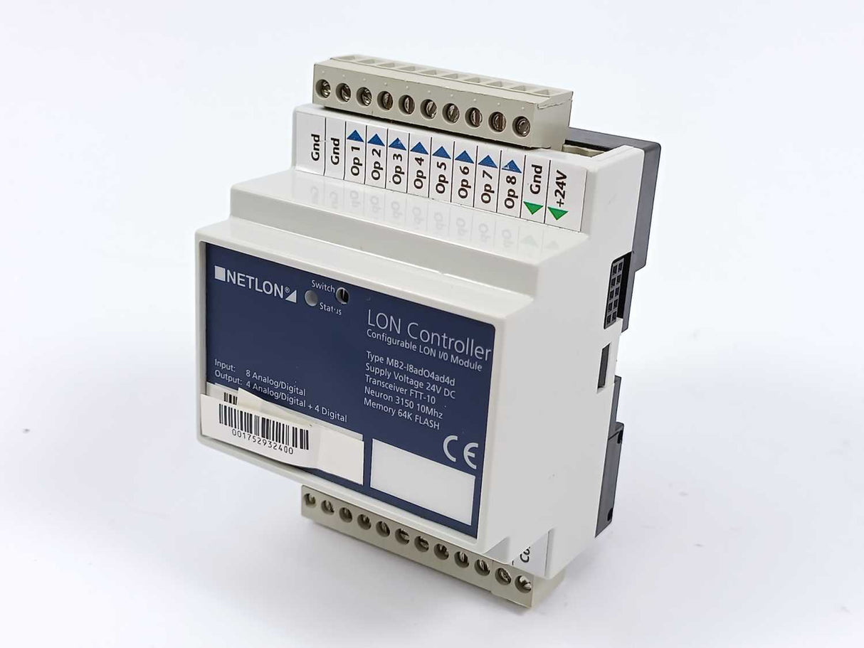 LK Netlon MB2-I8adO4ad4d LON Controller Configurable LON I/0 Module