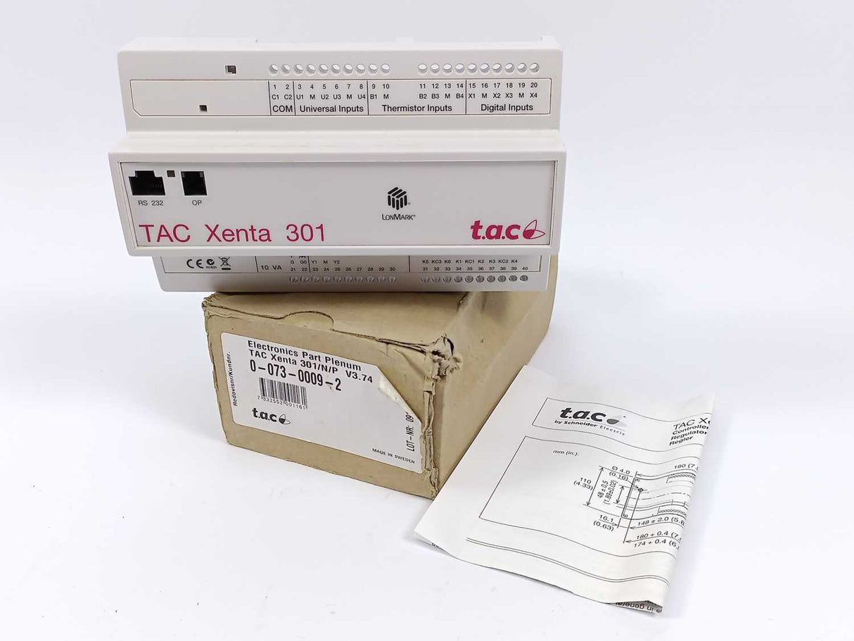 t.a.c/Schneider electric 00730092 TAC Xenta 301/N/P Controller Module