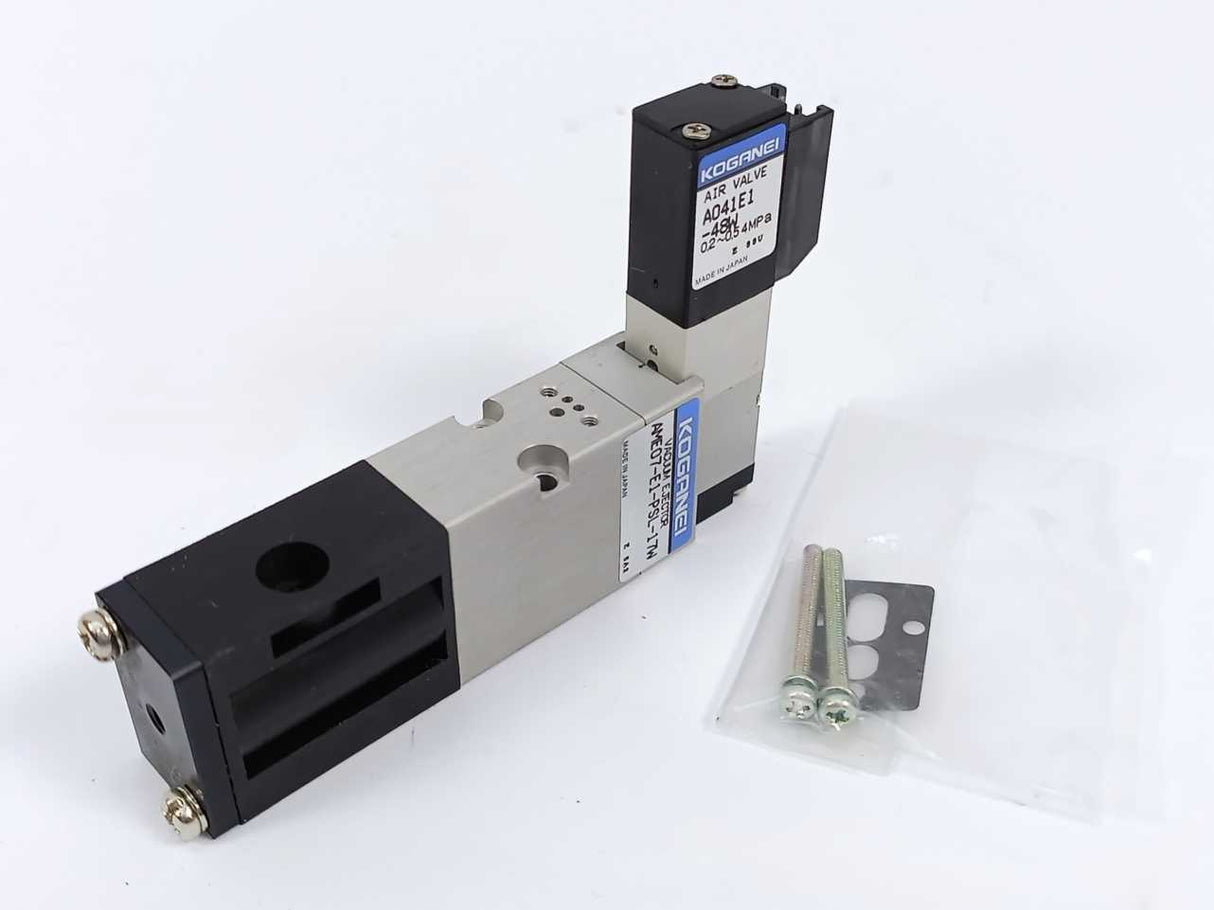 Koganei AME07-E1-PSL-17W Micro Vacuum Ejector w/ Solenoid Air Valve A041E1-48W