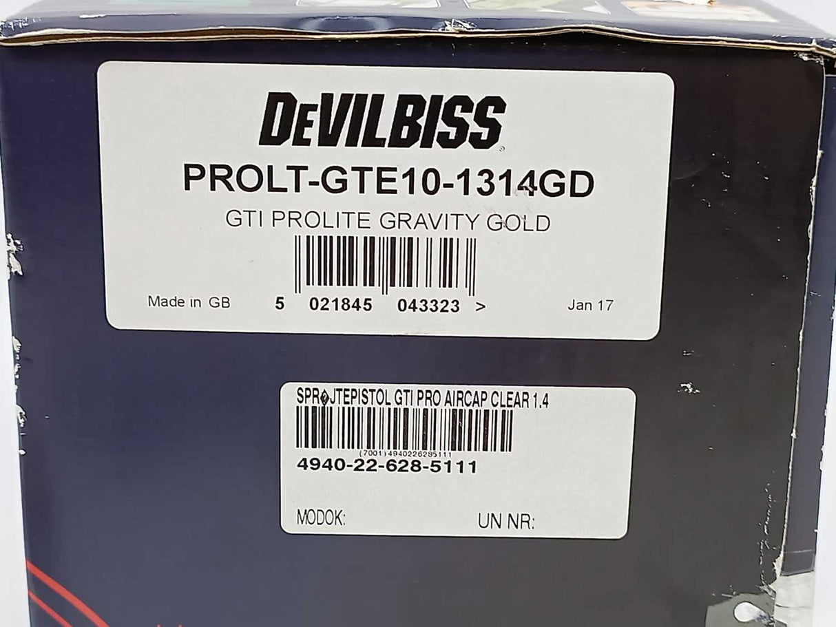 DEVILBISS PROLT-GTE10-1314GD GTI PROLITE Gravity Gold