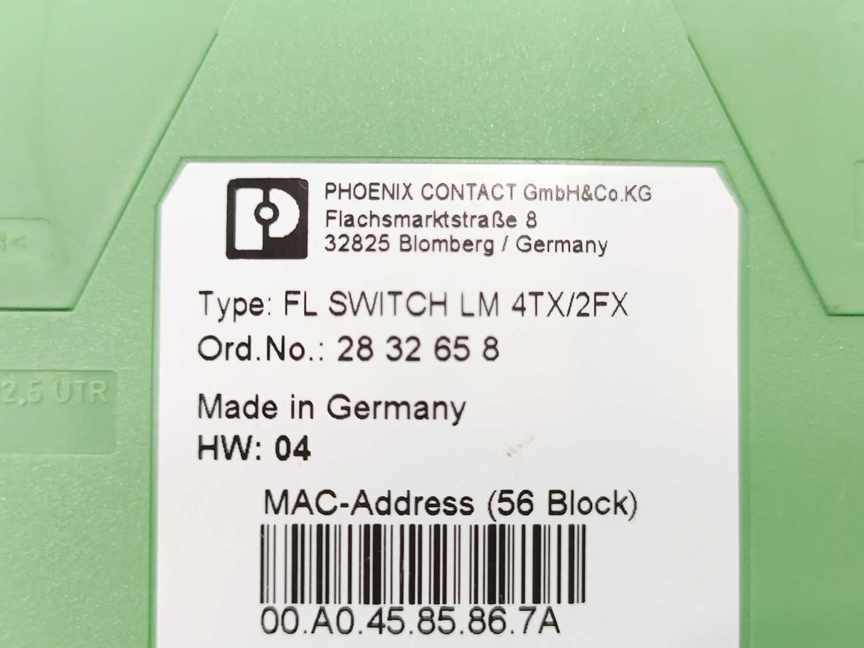 Phoenix Contact 28 32 65 8 FL SWITCH LM 4TX/2FX, HW: 04 2832658