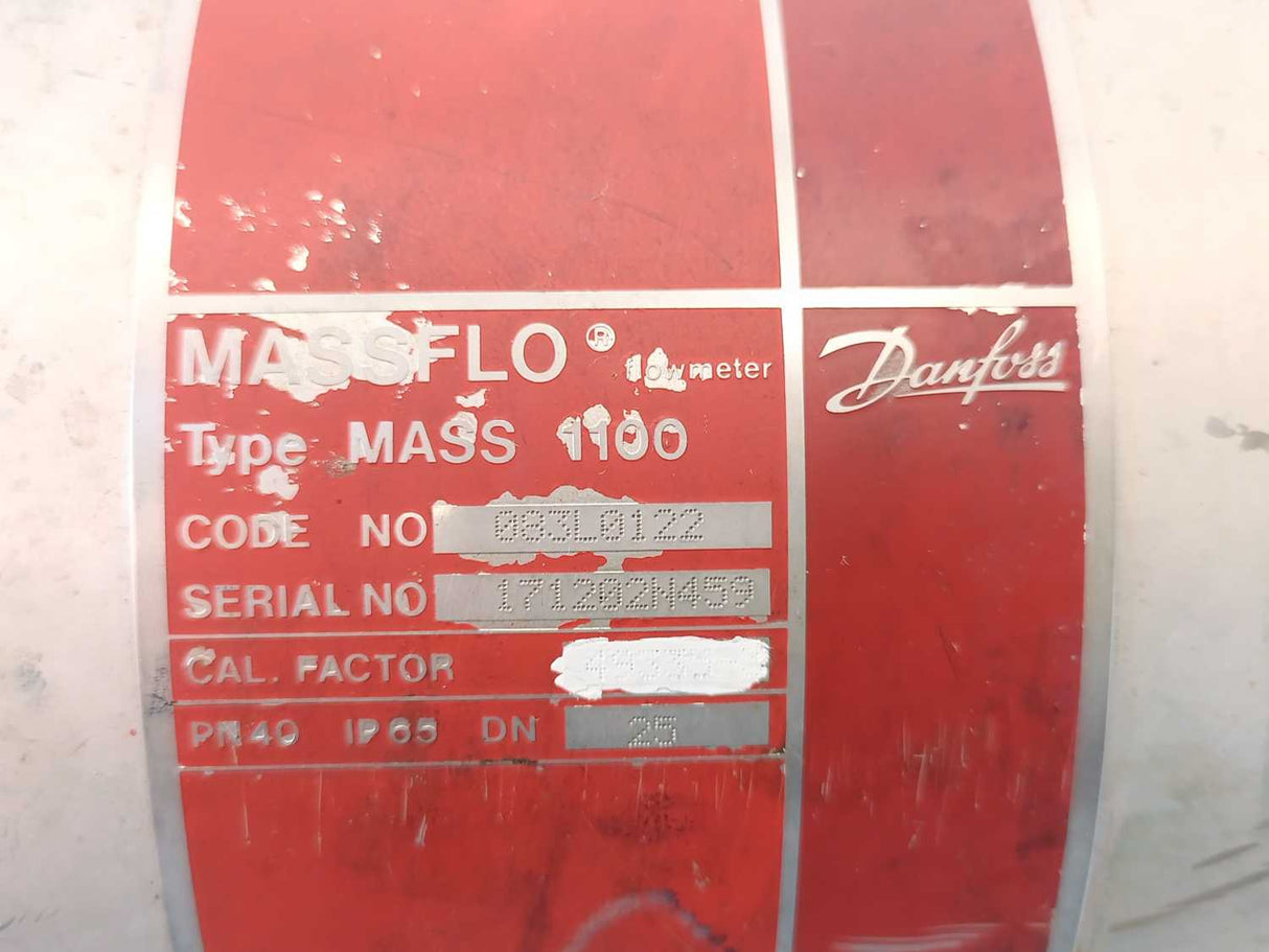 Danfoss 083L0122 MASSFLO 1100 Coriolis Mass Flowmeter, DN 25, PN 40, IP 65