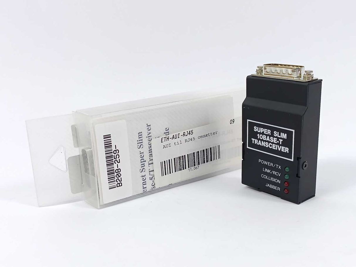 L-com ETH-AUI-RJ45 Ethernet Super Slim 10Base-5/T Transreceiver