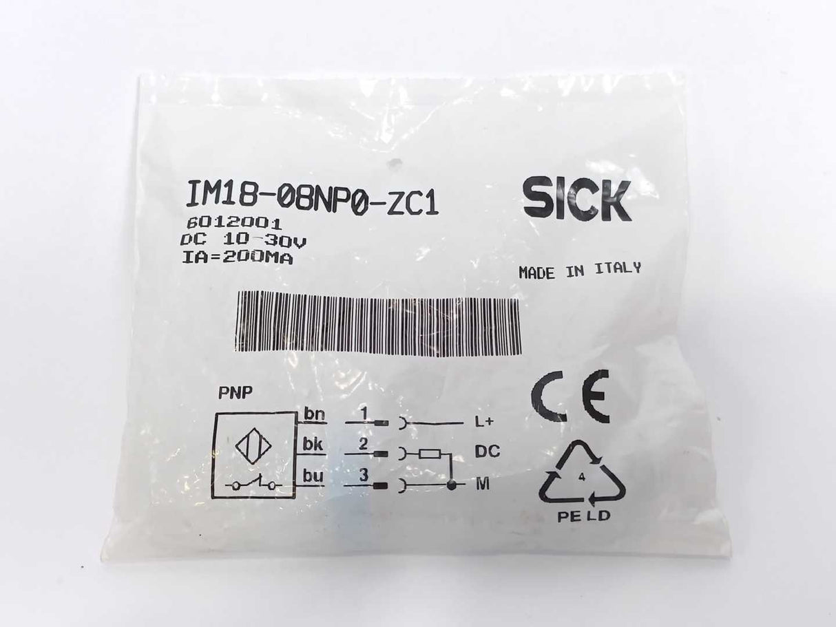 SICK 6012001 IM18-08NPO-ZC1 Inductive Proximity Sensor