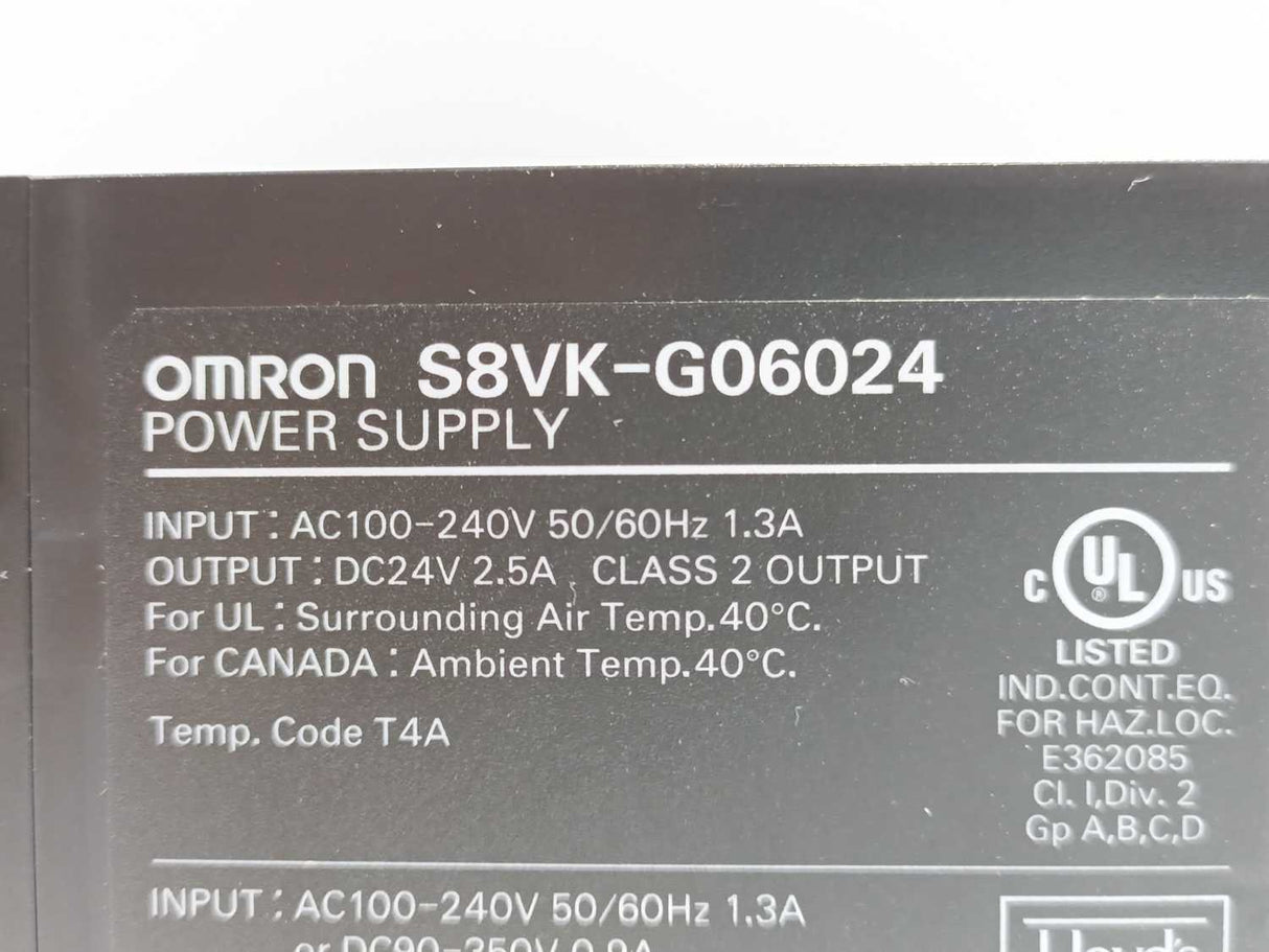 OMRON S8VK-G06024 Switch Mode Power Supply 24V 2.5A