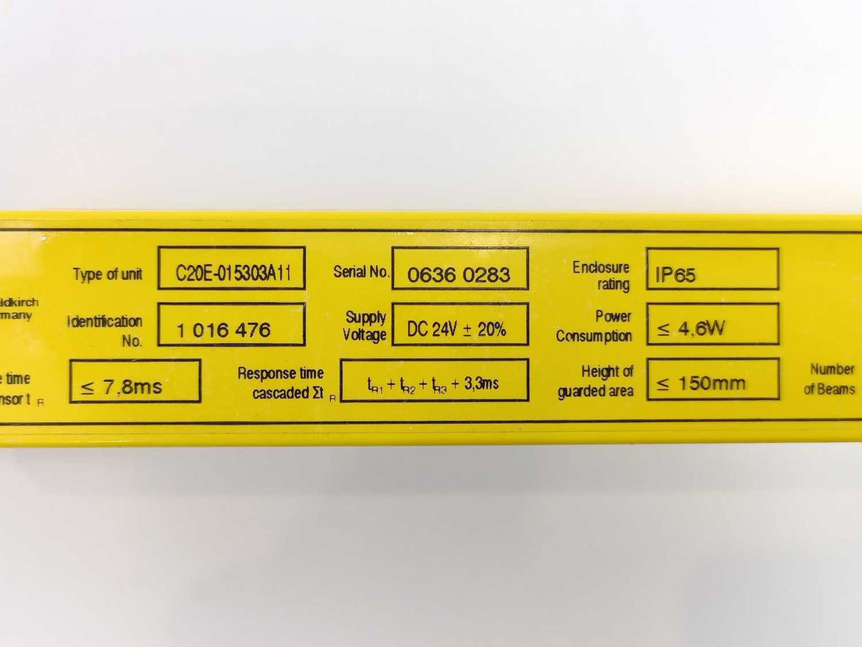 SICK 1016476 C20SE-015103A11 C2000 Standard Safety Light Curtains