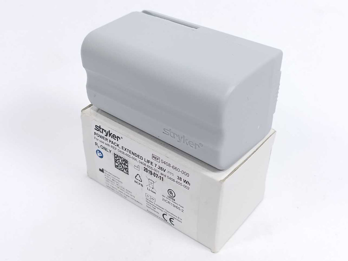 STRYKER 0408-660-000 Power Pack Extended Life 7.26V 38Wh