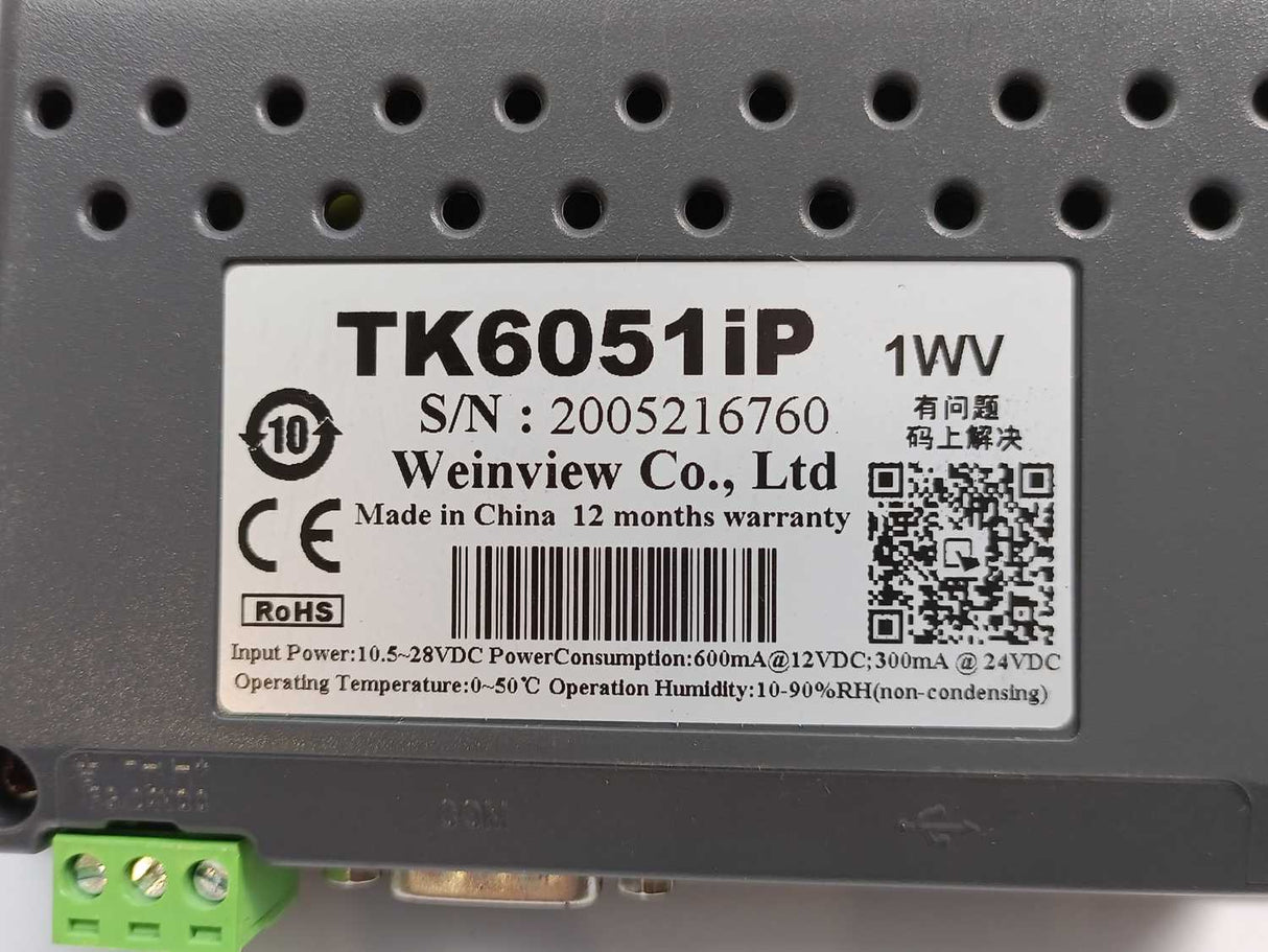 Weinview TK6051iP Touch Screen