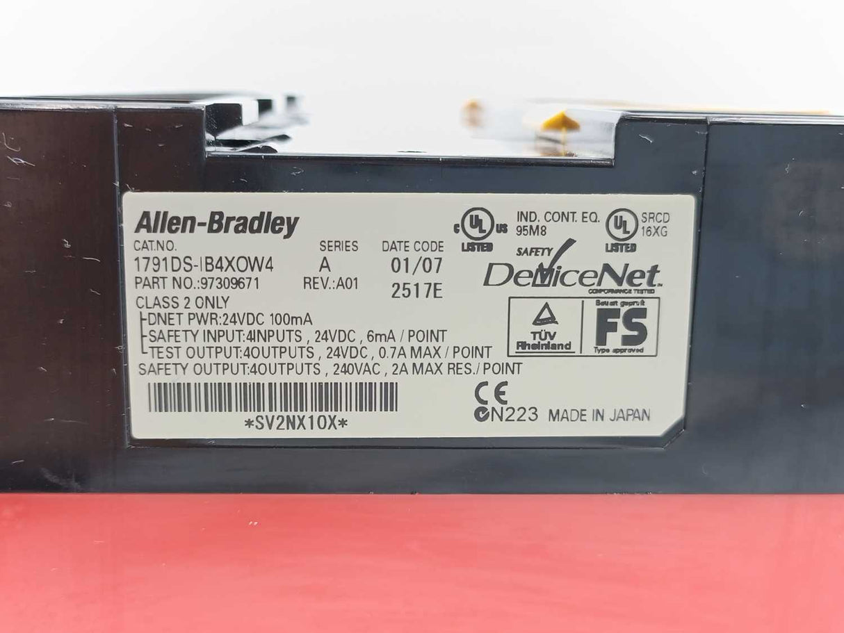 AB 1791DS-IB4XOW4 Series A Rev. A01 Guard I/O 8 Point Digital Comb Module
