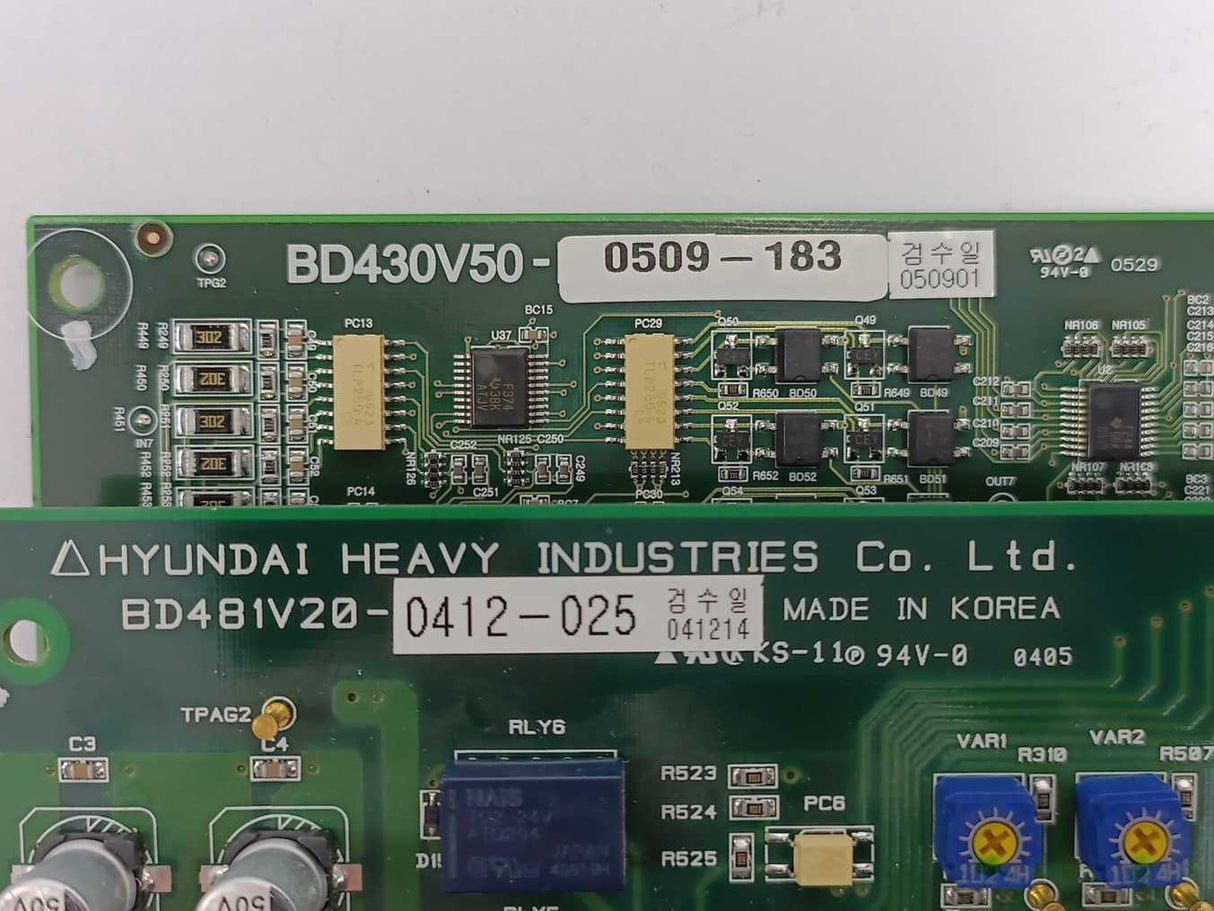 HYUNDAI HEAVY INDUSTRIES BD430V50 BD430V50-0509-183 With BD481V20-0412-025.