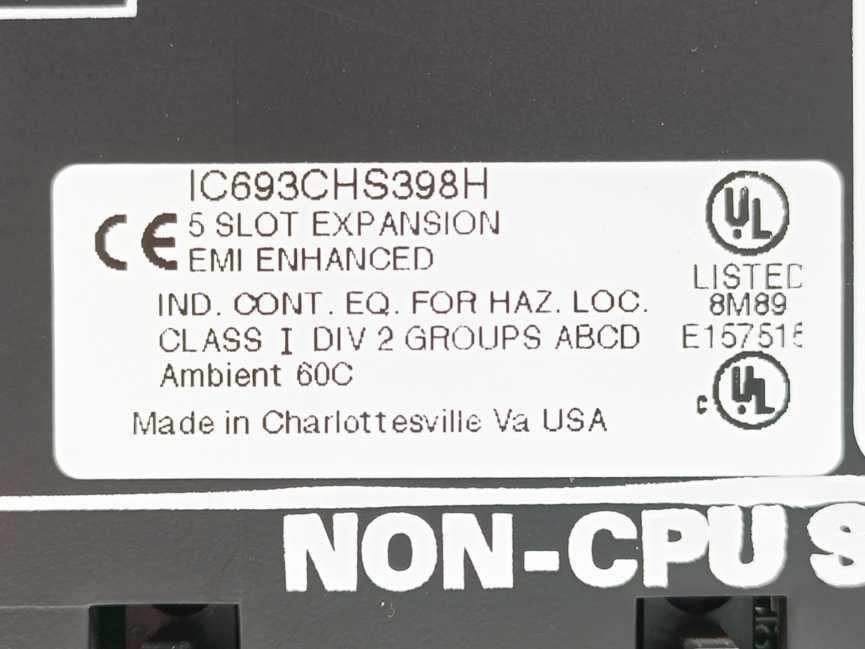 GE Fanuc IC693CHS398H Base 5-Slot Expansion