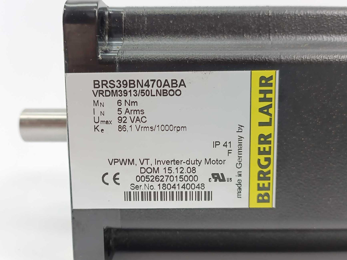 berger Lahr BRS39BN470ABA Servo motor VRDM3913/50LNBOO