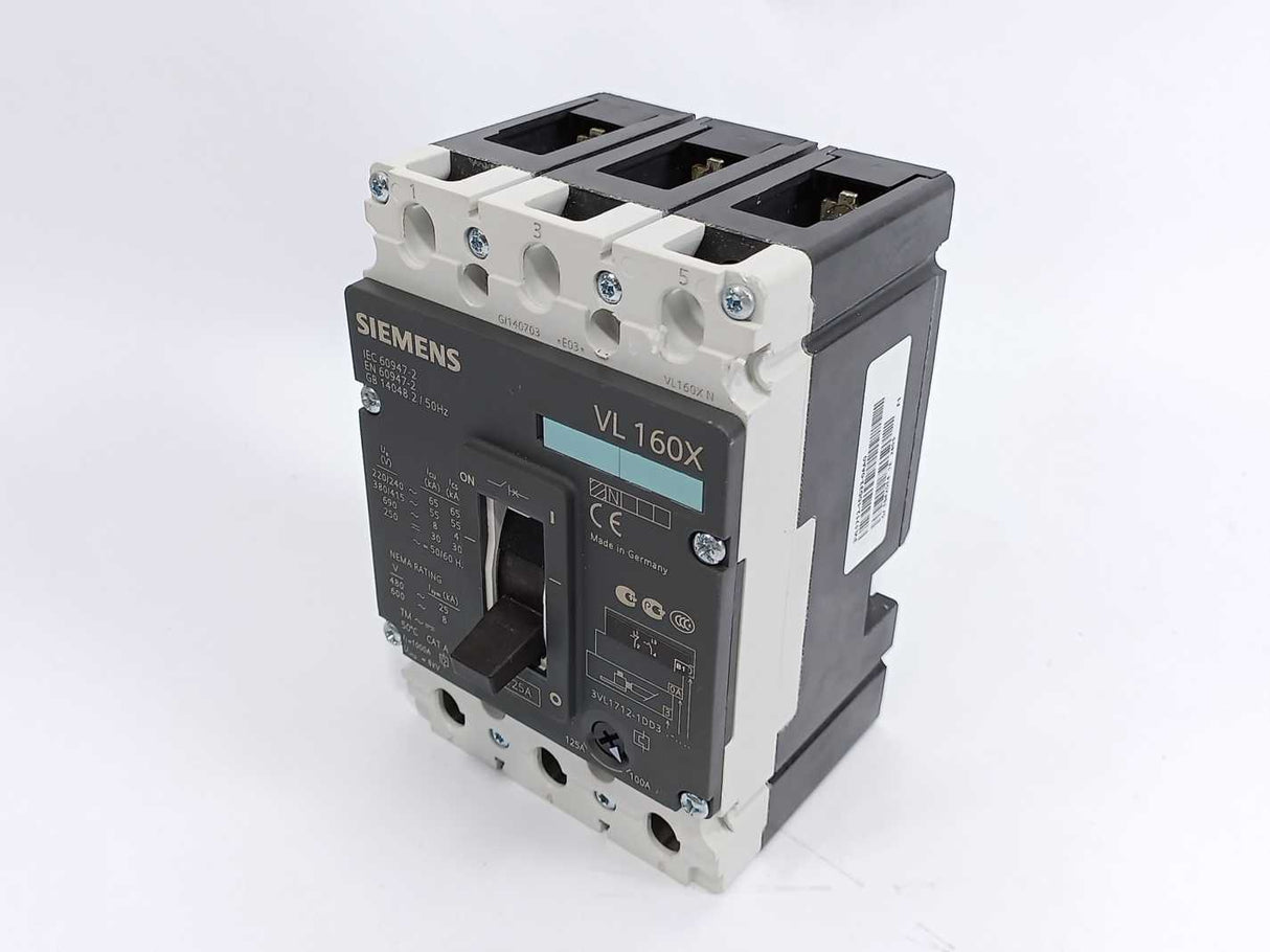 Siemens 3VL1712-1DD33-0AA0 VL160X Circuit Breaker