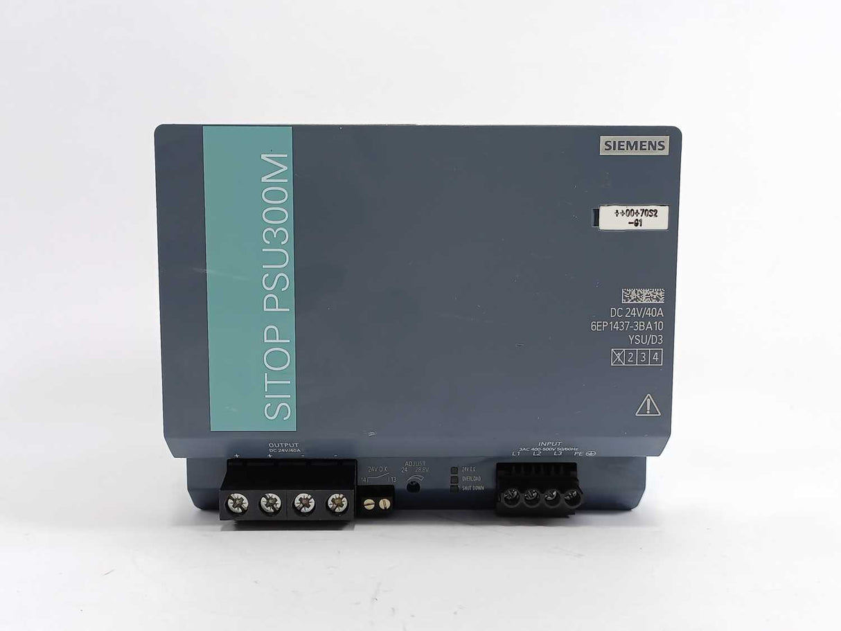 Siemens 6EP1437-3BA10 Sitop PSU8200 Power Supply 24V 40A