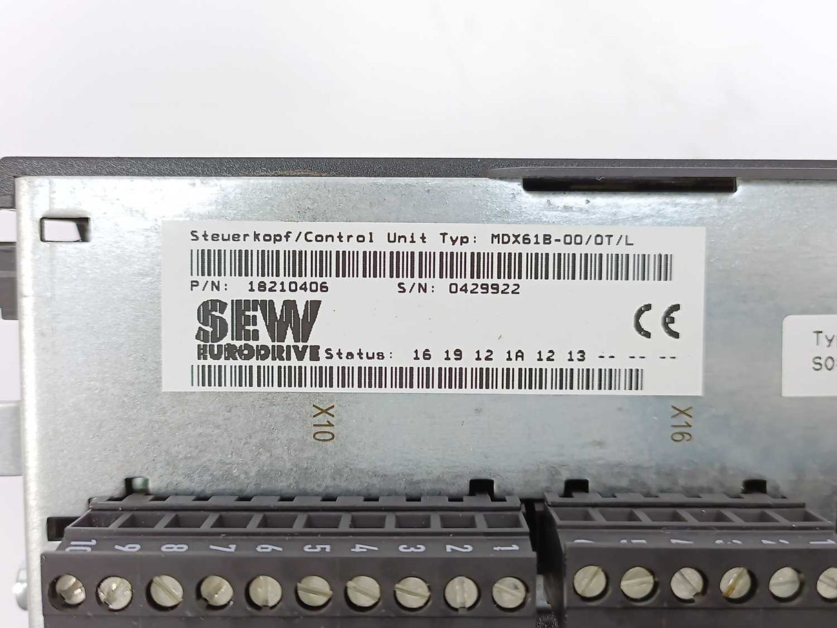 SEW-EURODRIVE MDX61B0015-5A3-4-0T/L Movidrive Control Unit 18210406