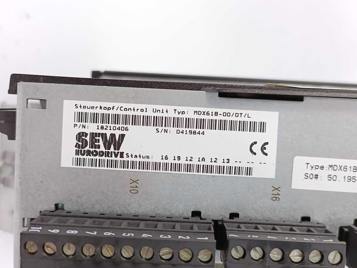 SEW-EURODRIVE MDX61B0110-5A3-4-0T/L Movidrive Control Unit 18210406