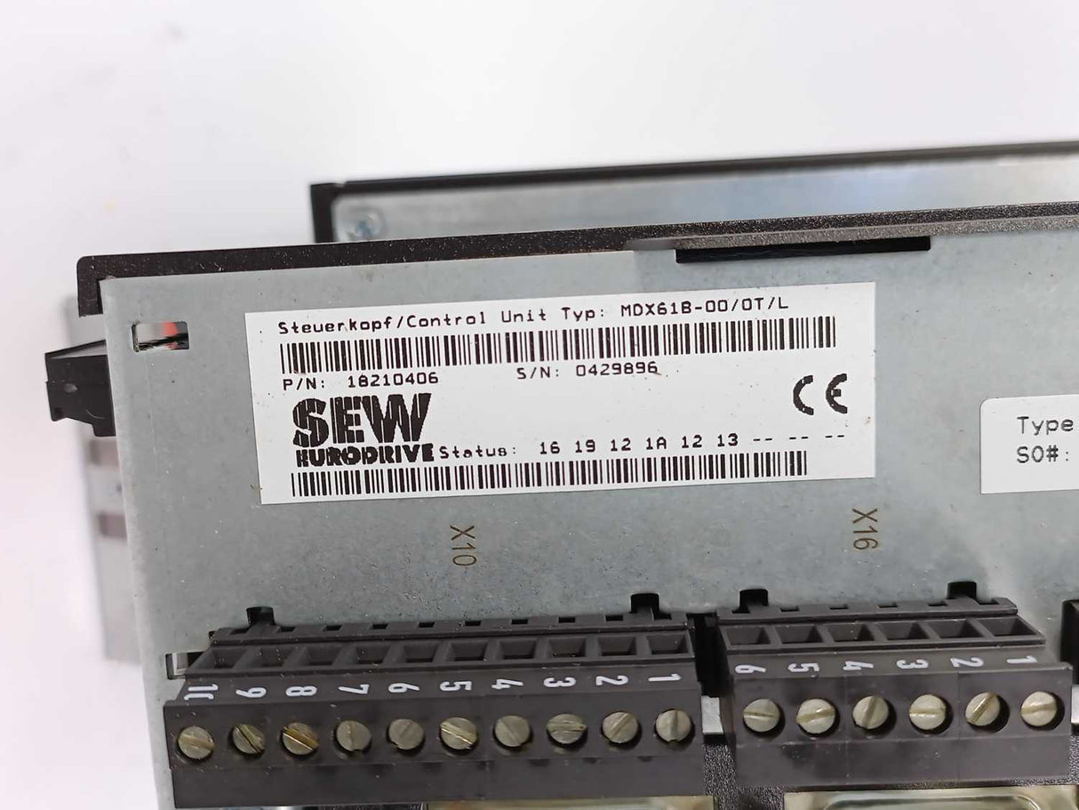 SEW-EURODRIVE MDX61B0110-5A3-4-0T/L Movidrive Control Unit 18210406