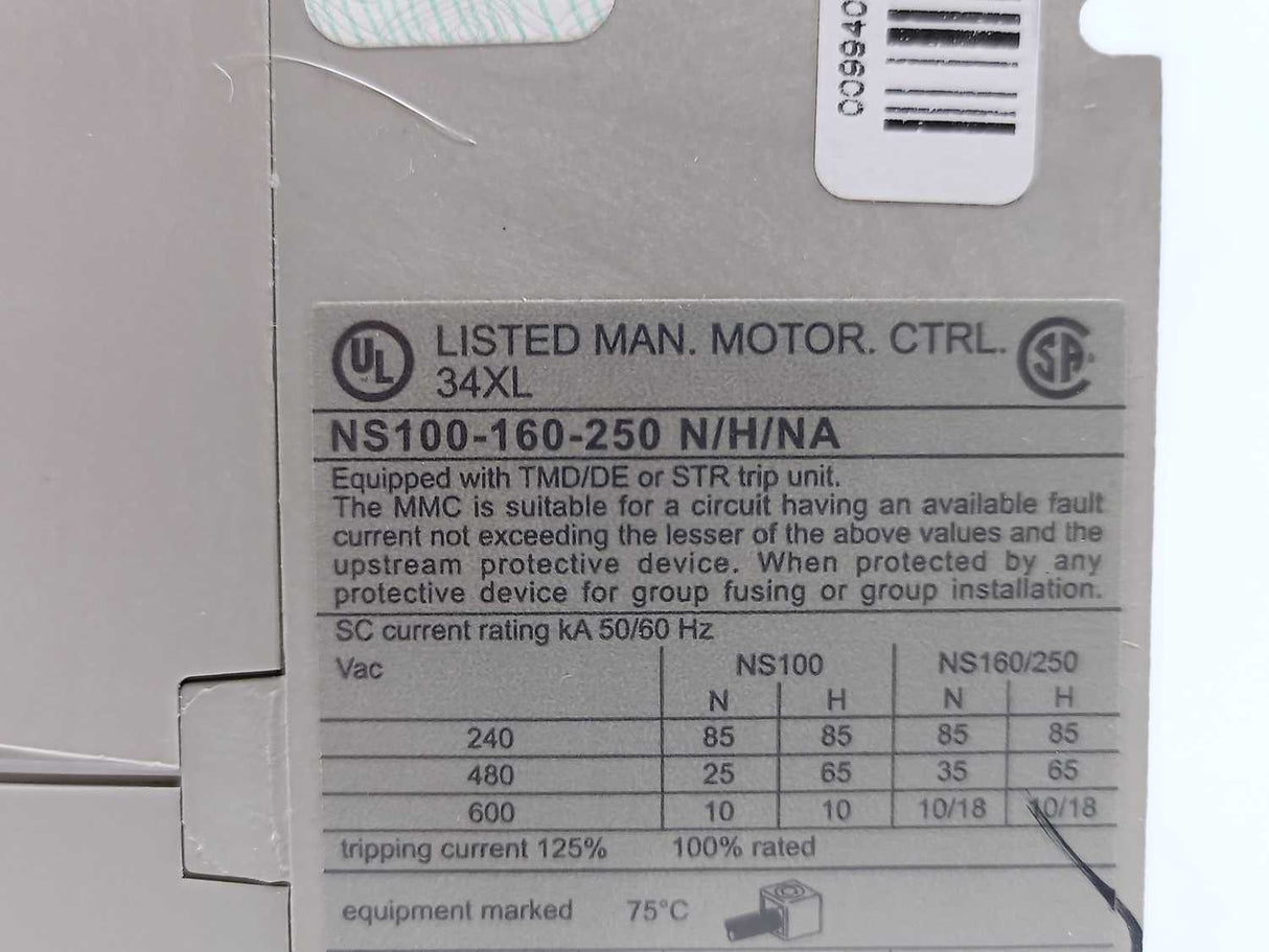 Merlin Gerin NS100H Compact NS100-160-250 TM100D