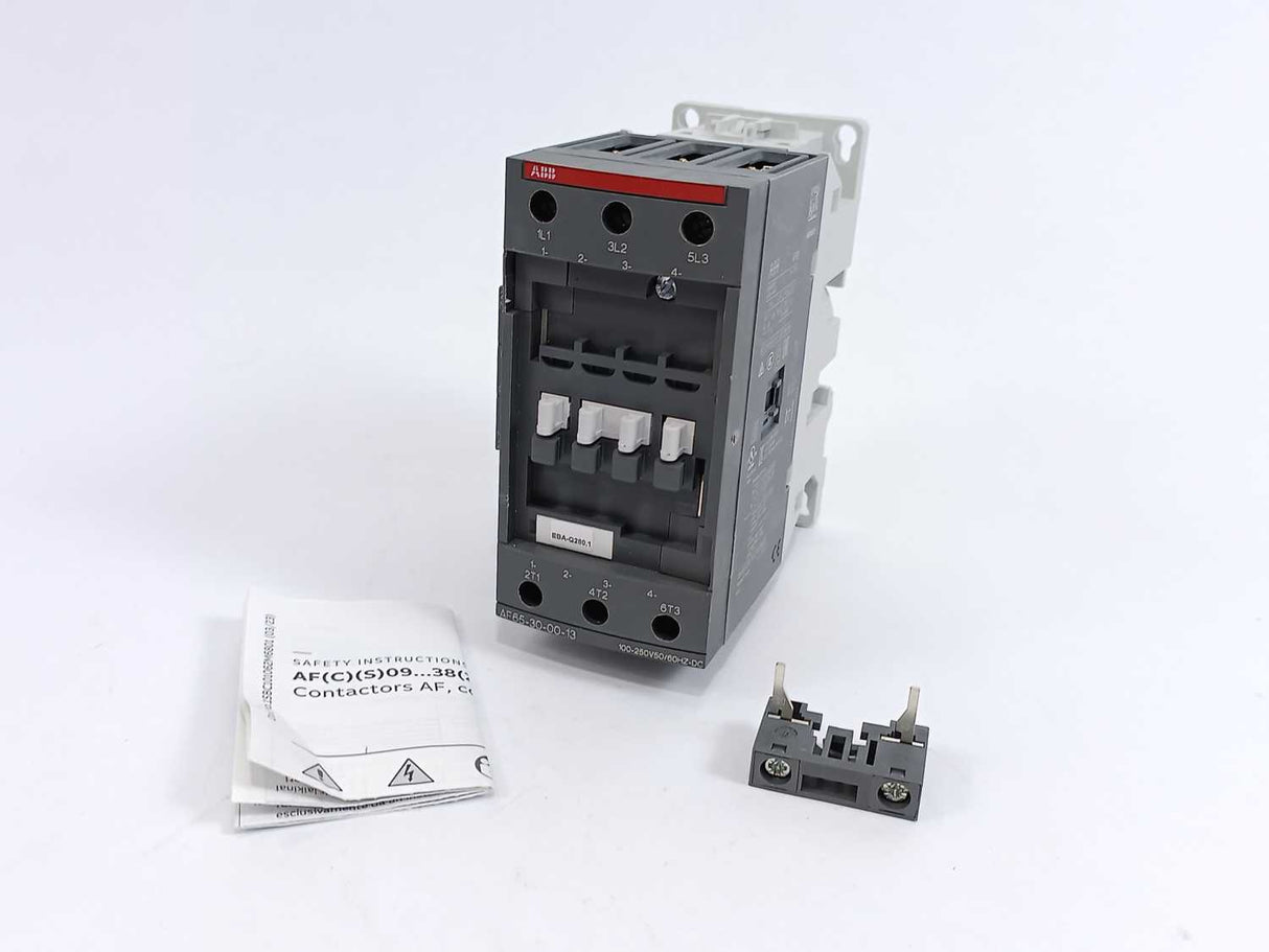 ABB AF65-30-00-13 3 pole Contactor with Screw Terminals 100-250V 50/60Hz-DC