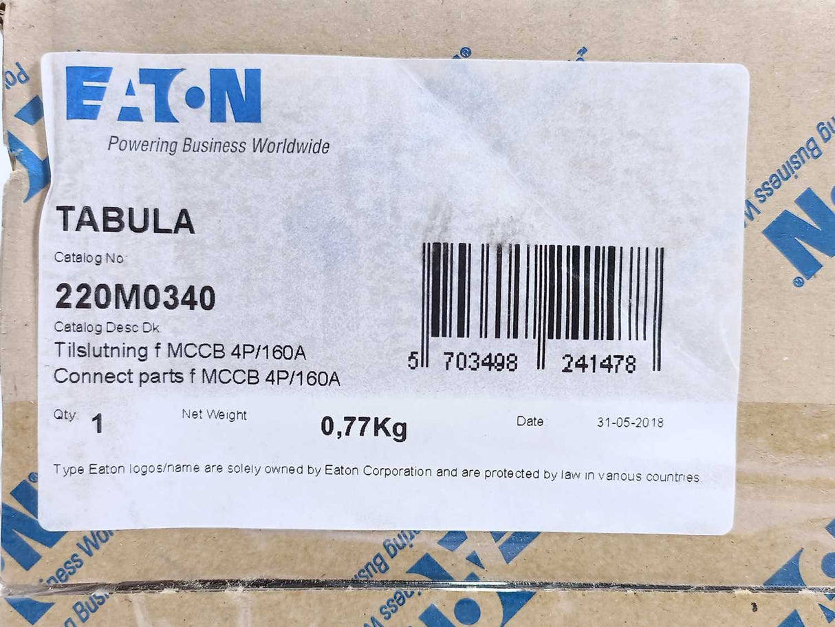 Eaton 220M0340 Connecting Parts for MCCB 4P/160A