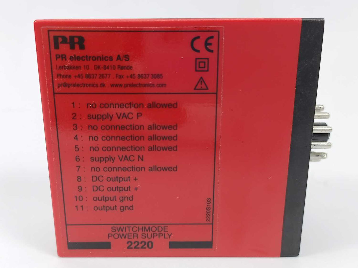 PR Electronics 2220 B1 Power Supply 230V 15VA 50/60Hz
