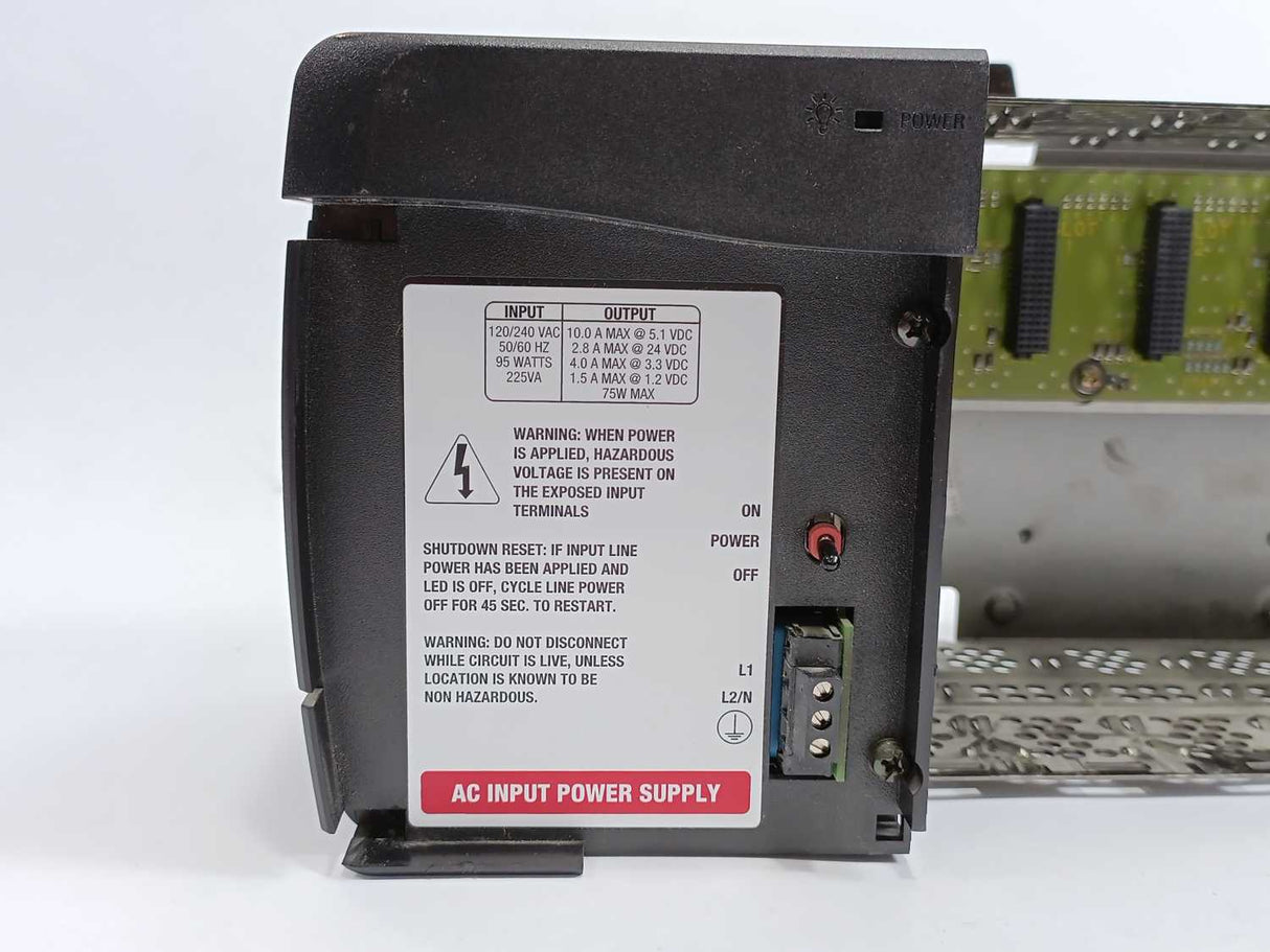 AB 1756-PA72/B Ser. B Power Supply AC w/ 1756-A7 Chassis