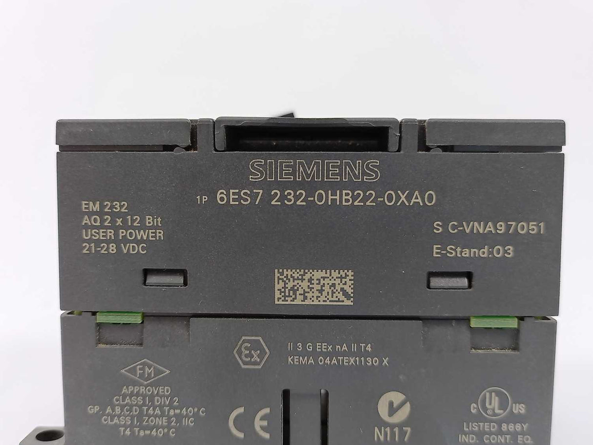 Siemens 6ES7232-0HB22-0XA0 SIMATIC S7-200, Analog Output EM 232