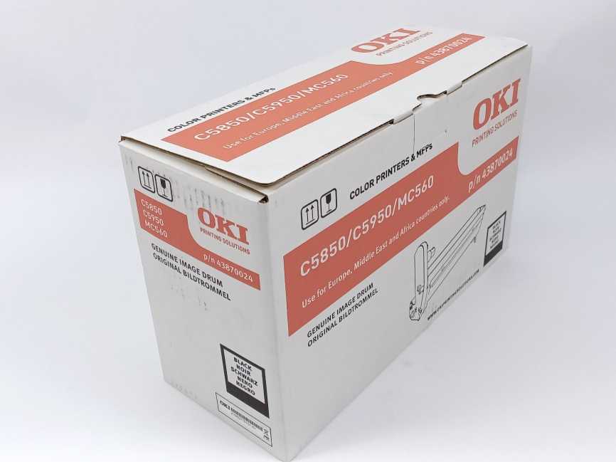 OKI 43870024 Genuine Image Drum Black for C5850/C5950/MC560