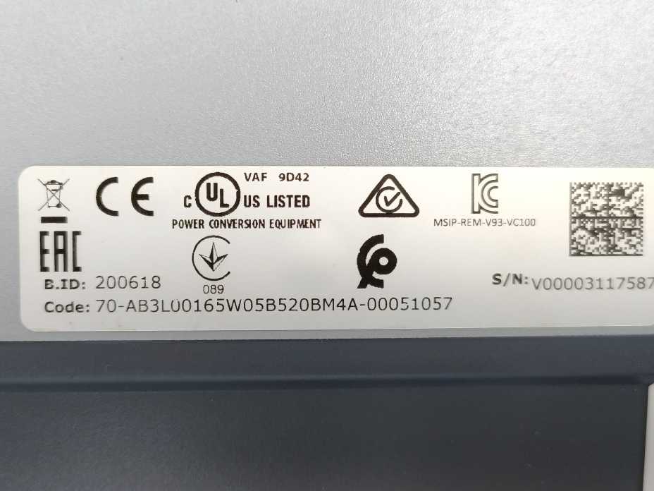 Vacon 135N4572 AC Drive VACON 100