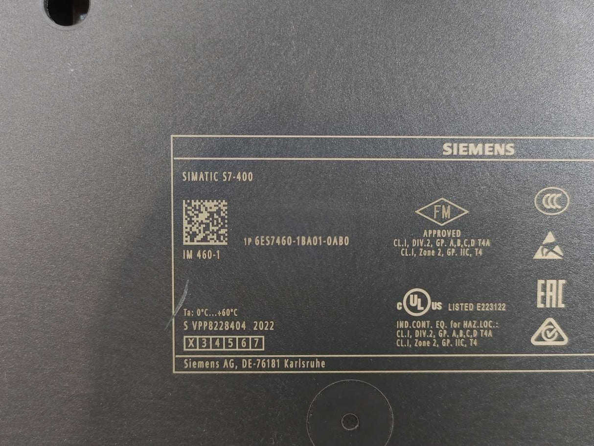 Siemens 6ES7460-1BA01-0AB0 SIMATIC S7-400, Interface Module