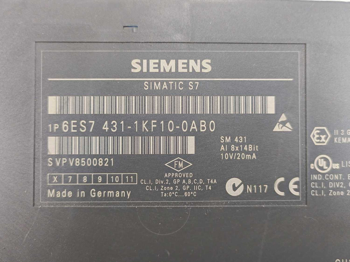 Siemens 6ES7431-1KF10-0AB0 Analog Input SM 431