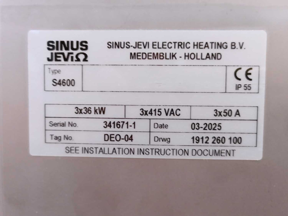 Sinus Jevi S-4600 Immersion Water Heaters
