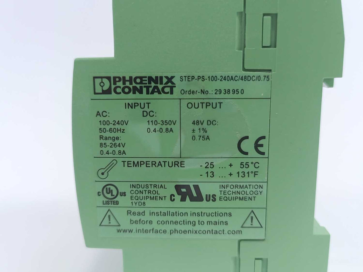 Phoenic contact 2938950 STEP-PS-100-240AC/48DC/0.75, PSU