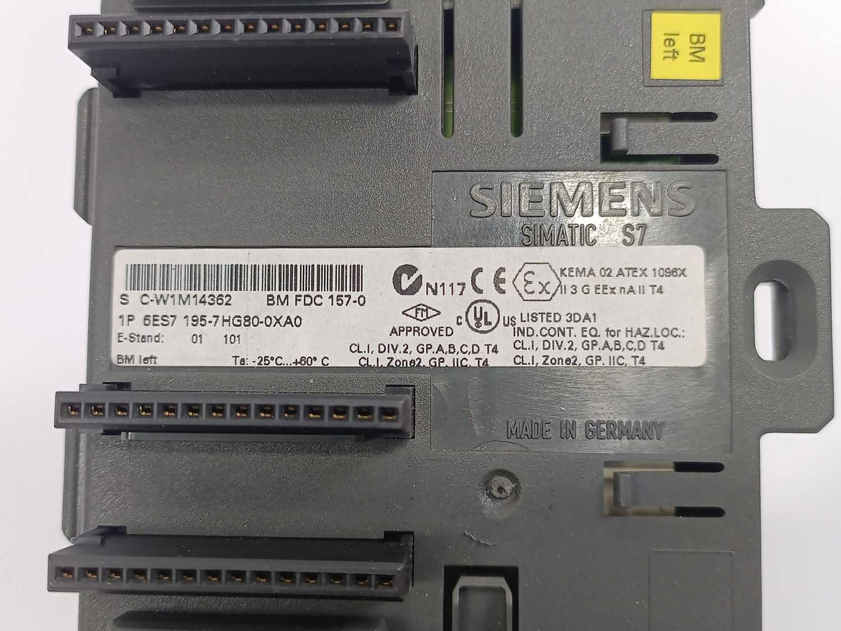 Siemens 6ES7195-7HG80-0XA0 Bus Module Pair - Left and Right