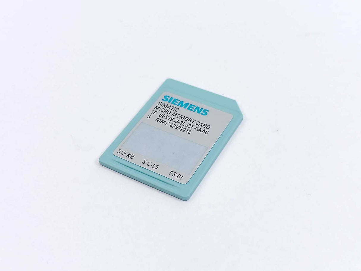 Siemens 6ES7953-8LJ31-0AA0 512KB Memory Card