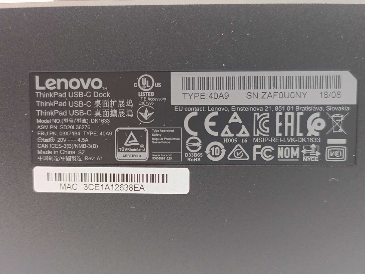 Lenovo 40A90090EU ThinkPad Universal USB-C Dock