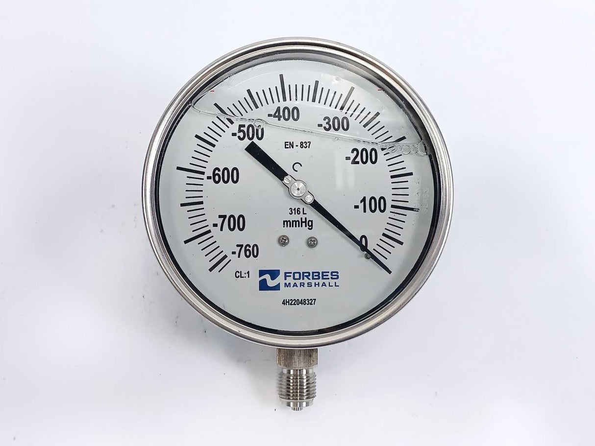 Forbes Marshall Pressure Gauge -760...0 EN-837 316L mmHg CL:1