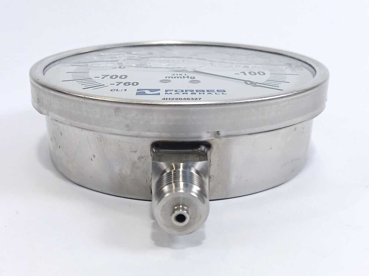 Forbes Marshall Pressure Gauge -760...0 EN-837 316L mmHg CL:1