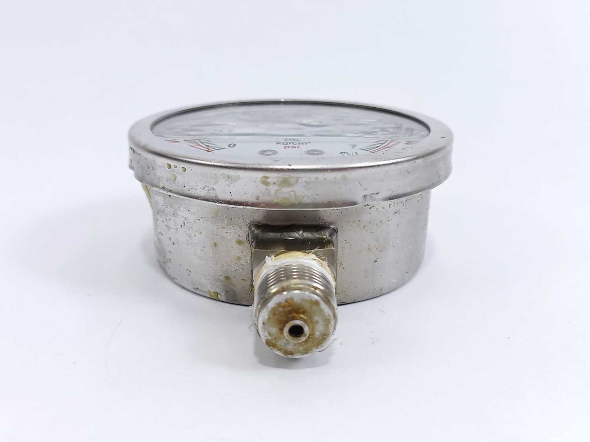 Forbes Marshall Pressure Gauge 0...100 psi 0...7 kg/cm2 EN-837 316L CL:1