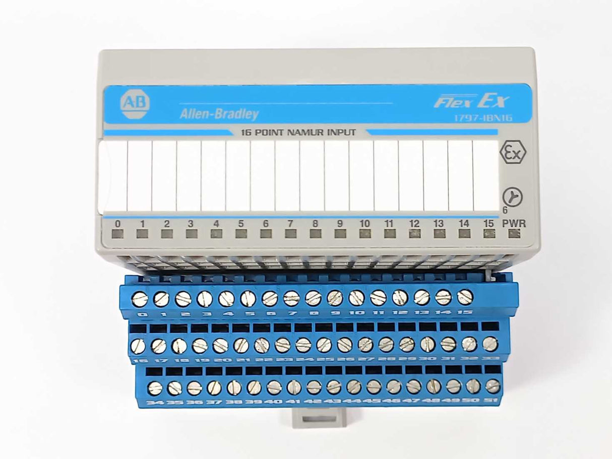 AB 1797-IBN16 Ser. A FlexEx 16 Point Input Module w/ 1797-TB3 Base