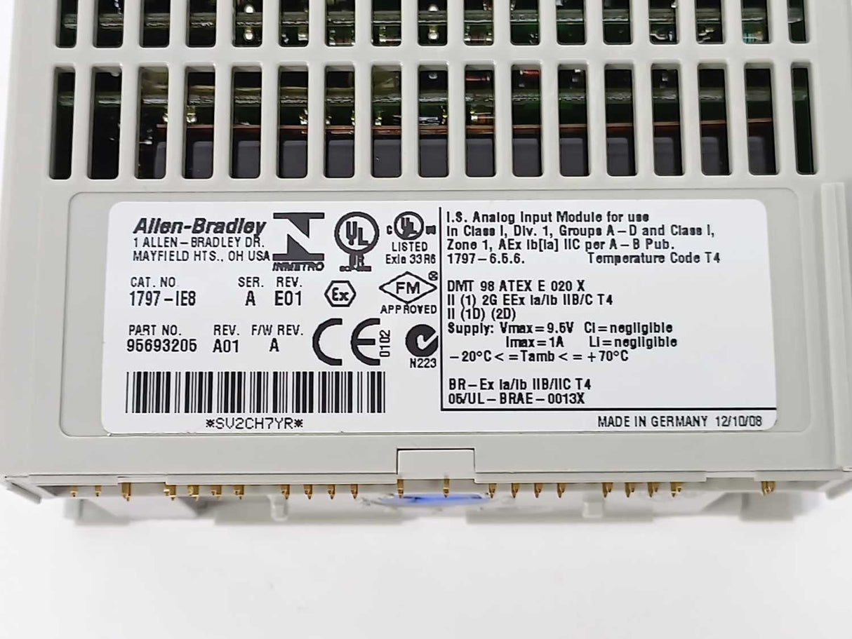 AB 1797-IE8 Ser. A FlexEx 8 Point Analog Input Module w/ 1797-TB3 Base