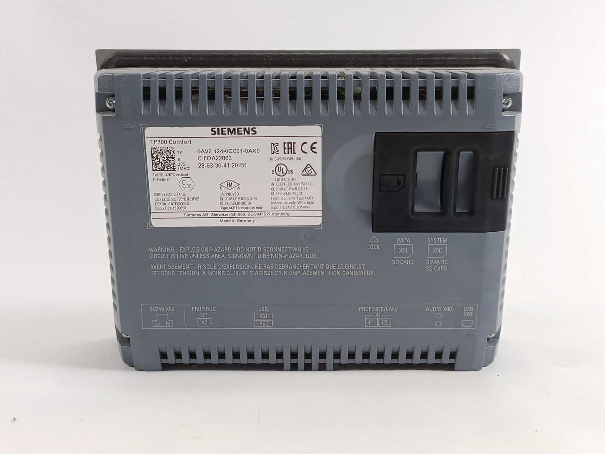 Siemens 6AV2124-0GC01-0AX0 SIMATIC HMI TP700 Comfort Panel