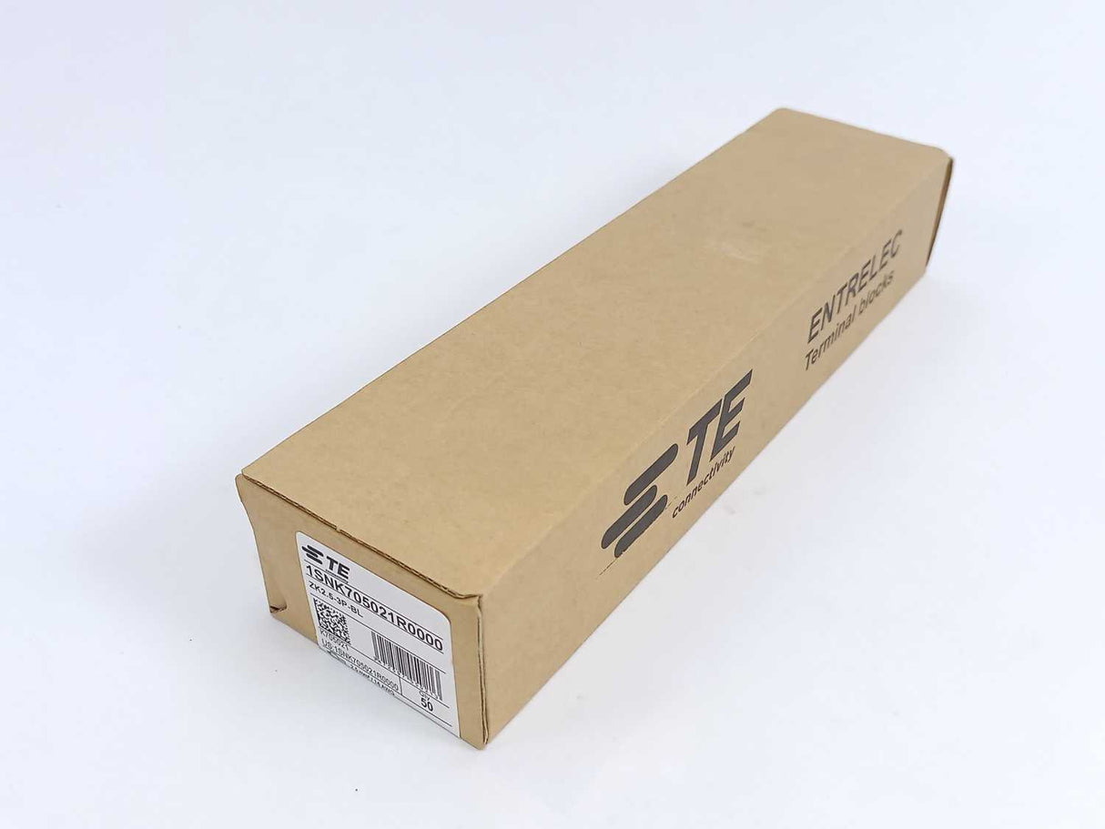 TE Connectivity 1SNK705021R0000 ZK2.5-3P-BL PI-Spring Terminal Block 50 Pcs.