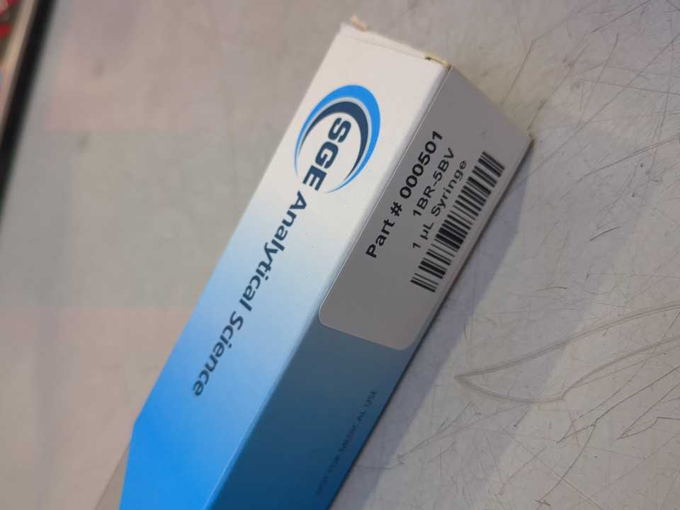SGE 000501 1BR-5BV 1.0 µL NanoVolume syringe w/ 5cm 0.63mm OD needle