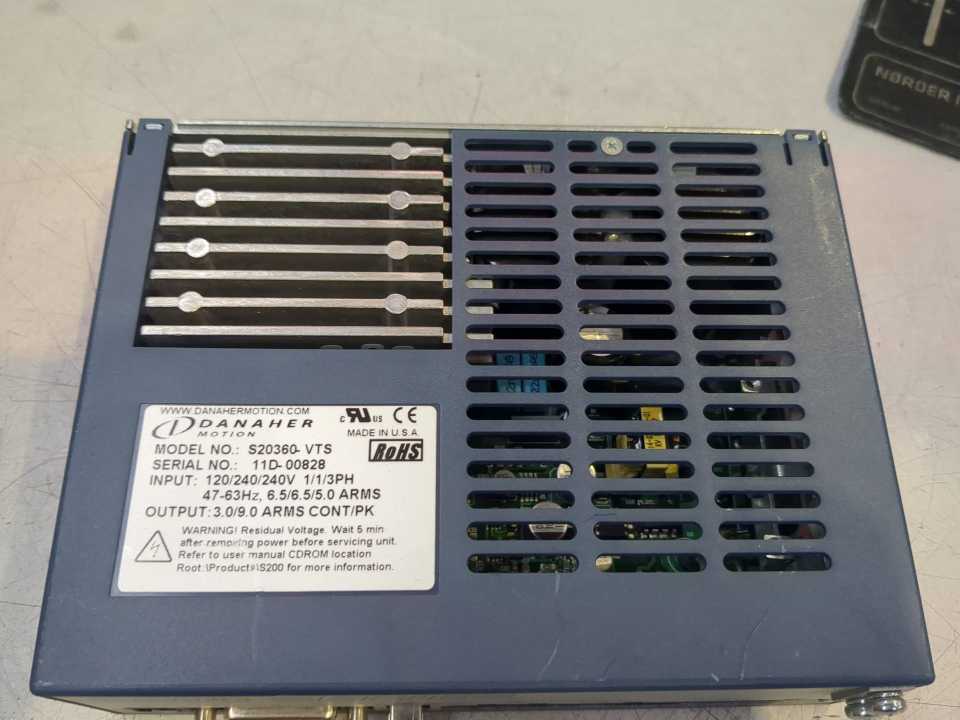 Danaher Motion S20360-VTS S200 AC Servo Drive 3.0/9.0 ARMS Cont/PK