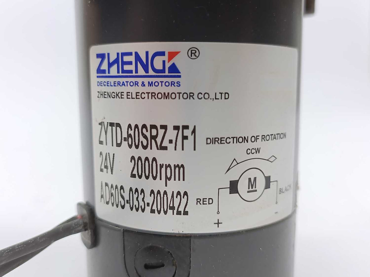ZHENGK ZGBX70FMM-1 Gear-Box Motor DC24V rpm:20 200429